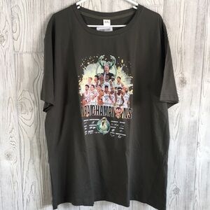 Milwaukee Bucks Champions Dark Green T Shirt Size XXL